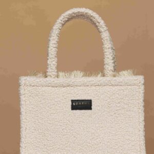 TEDDY BEIGE MEDIUM TOTE BAG