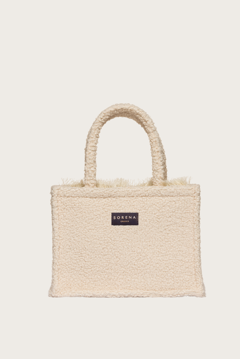 TEDDY BEIGE MEDIUM TOTE BAG - Image 2