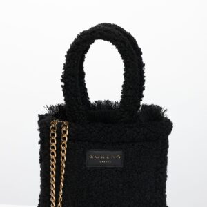 TEDDY BLACK MINI TOTE BAG