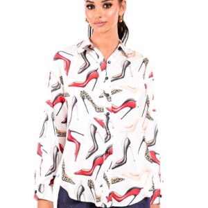 WECOSS SATIN PRINT SHIRT