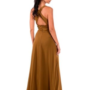 Alternative view of LUXURY SATIN DRESS WITH DRAPED DECOLLETTE-WECOSS