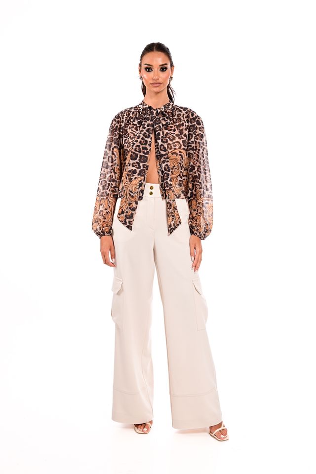 ΜΠΛΟΥΖΑ ΜΕ ΛΕΟΠΑΡ ΤΥΠΩΜΑ -WECOSS - Image 2