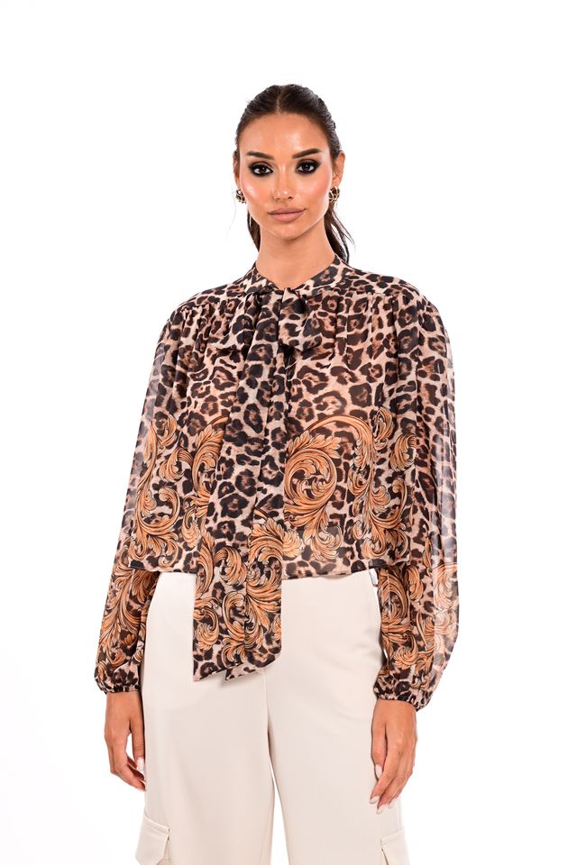 ΜΠΛΟΥΖΑ ΜΕ ΛΕΟΠΑΡ ΤΥΠΩΜΑ -WECOSS - Image 3