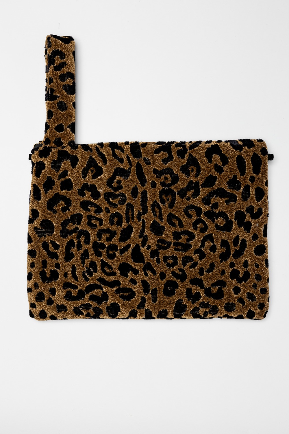 LEOPARD VELVET BROWN CLUTCH-SORENA - Image 3