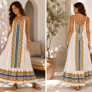 Santorini Breeze Maxi Dress SIZE XL