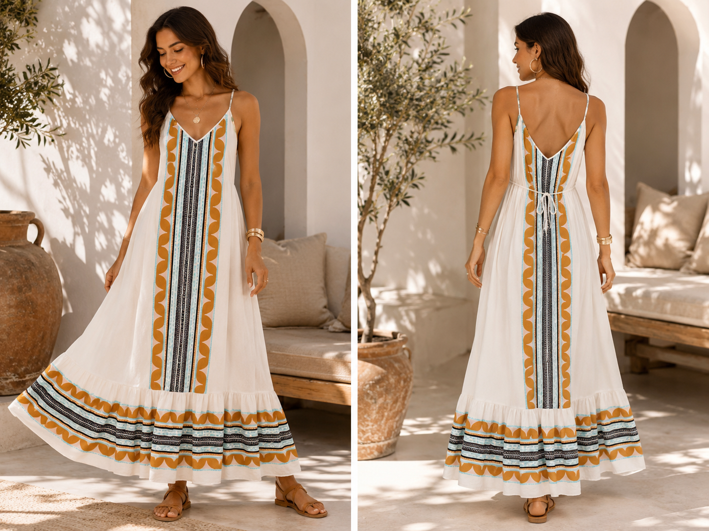 Santorini Breeze Maxi Dress SIZE XL