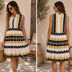 Aphaia Resort Wear Santorini Mosaic Dress