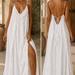 Samos Fringe Maxi Dress